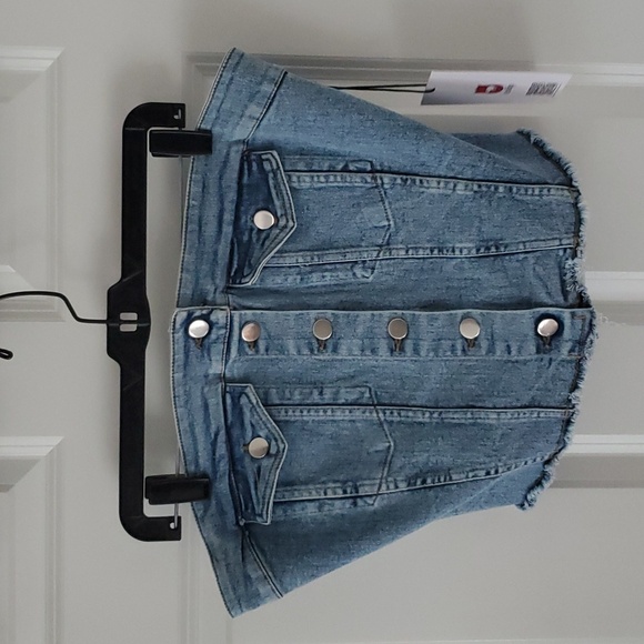 Tulip Creations Denim Sleeveless Top Size L. - Picture 1 of 12